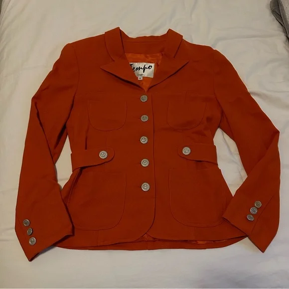 Vintage Orange Blazer - Picture 1 of 3